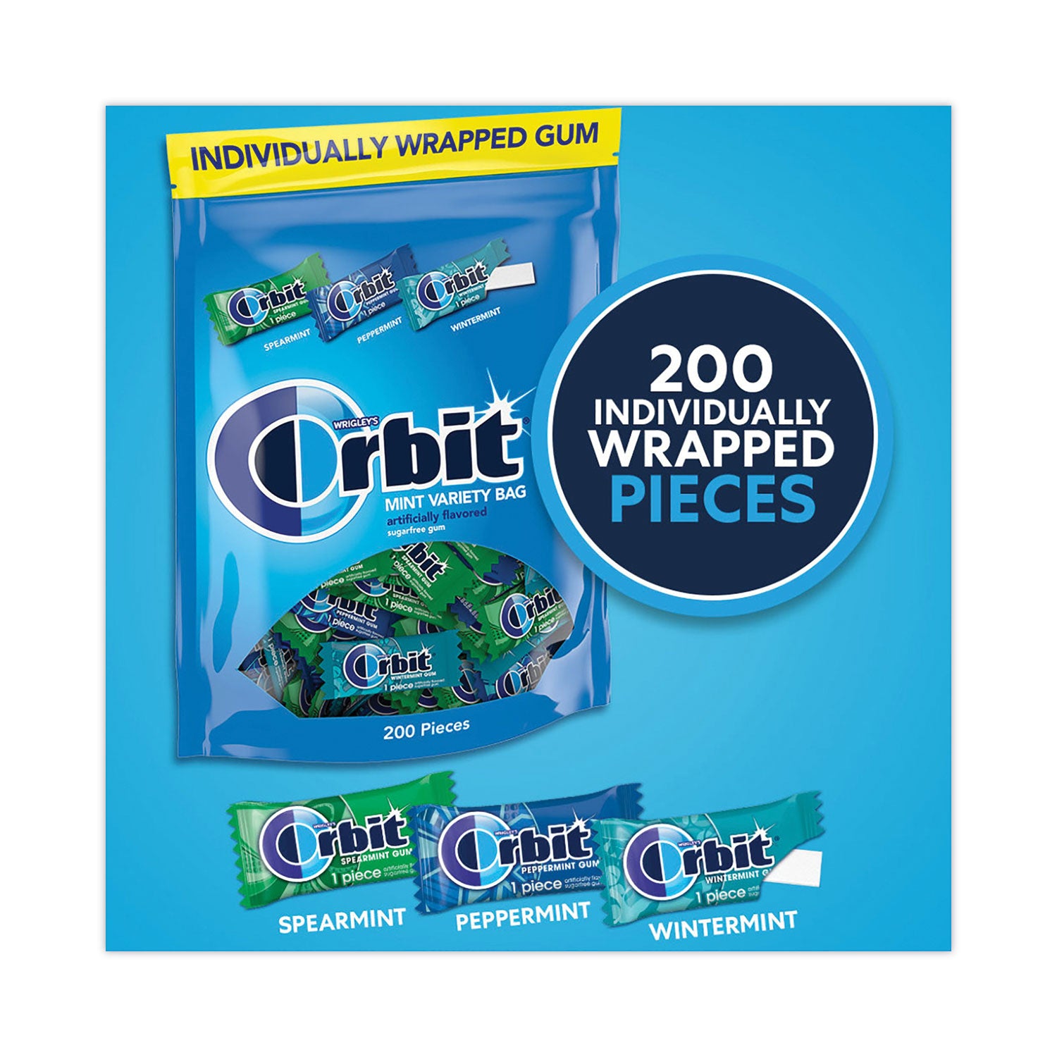 Orbit® Sugar-Free Chewing Gum - CANDY,GUM,SGR FREE,200PK – Whitley Products